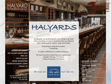 Tablet Screenshot of halyardsrestaurant.com